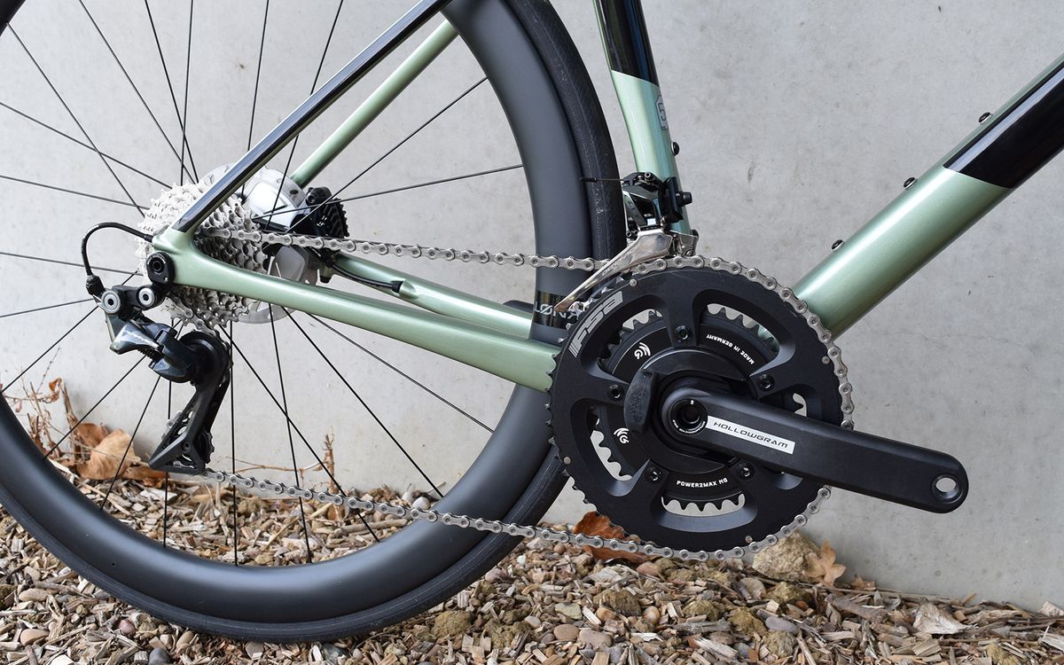This model is specced with Shimano Dura-Ace R9100 series components and a power meter