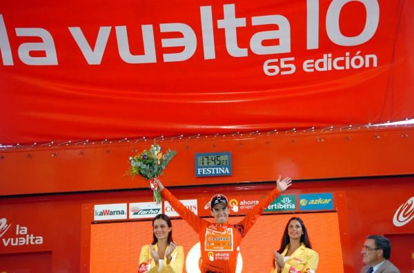 Igor Abnton (Euskatel-Euskadi) on the Vuelta podium