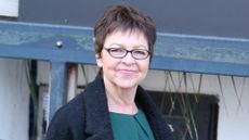 Tessa Peake Jones outside ITV Studios