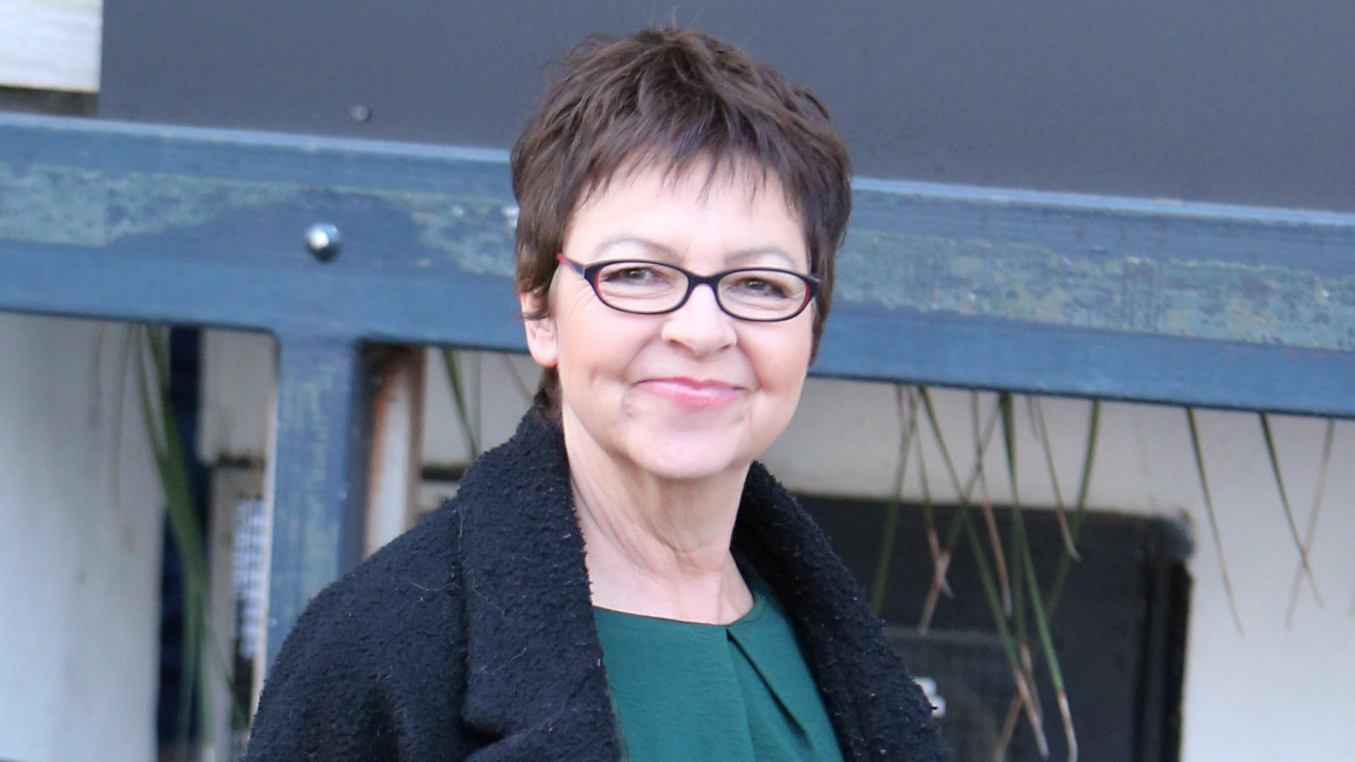 Tessa Peake Jones outside ITV Studios