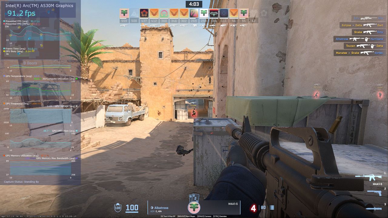 Lenovo LOQ 15IAX9I running Counter-Strike 2