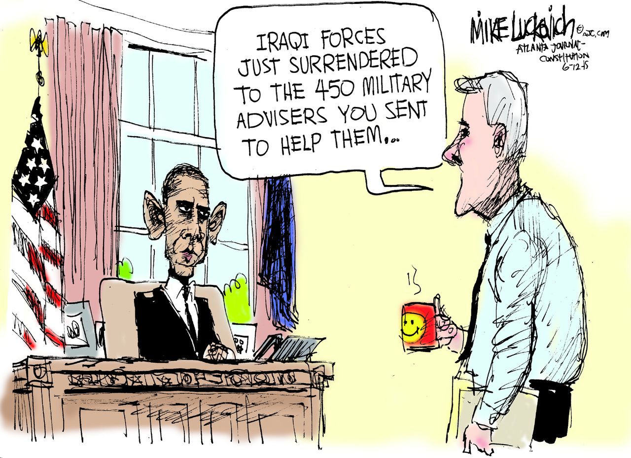 Obama cartoon Iraq ISIS