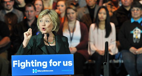 Hillary Clinton at a campaign event.