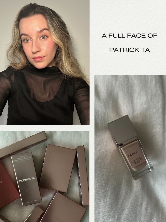 Junior beauty editor Grace Lindsay testing Patrick Ta makeup