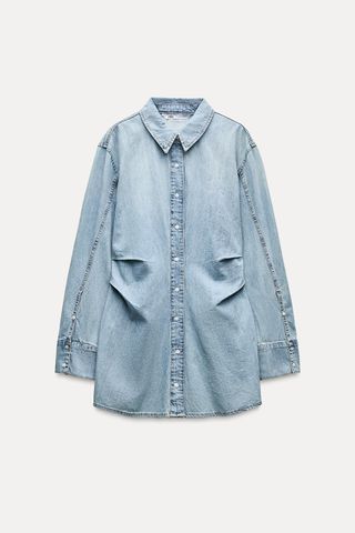 Trf Denim Shirt Dress