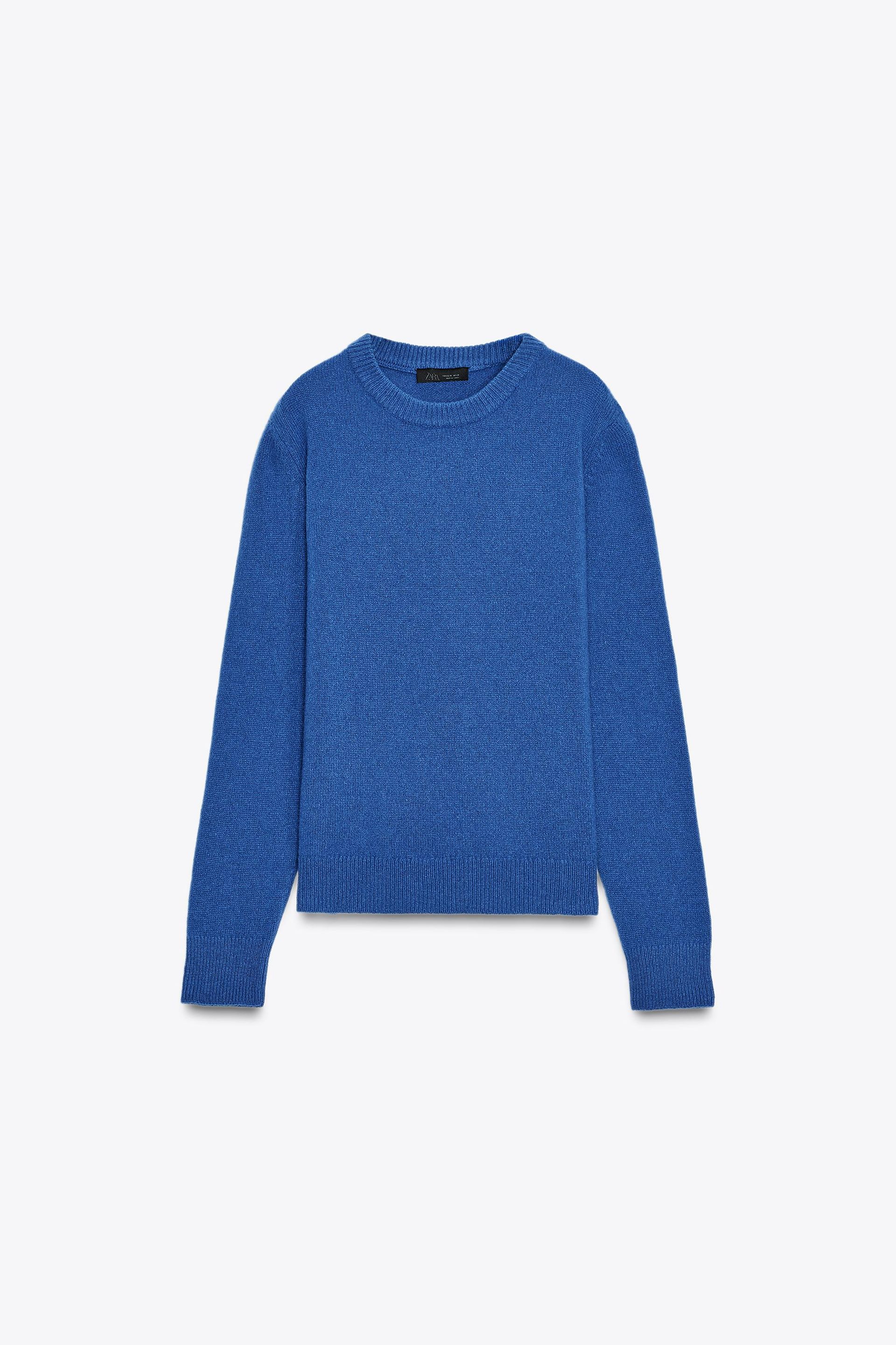 Long Sleeve Cashmere and Wool Sweater
