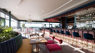 The dining area of The Vick at Hotel Celare in Cincinnati