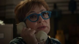 Janine answering firehouse phone in Ghostbusters: Frozen Empire