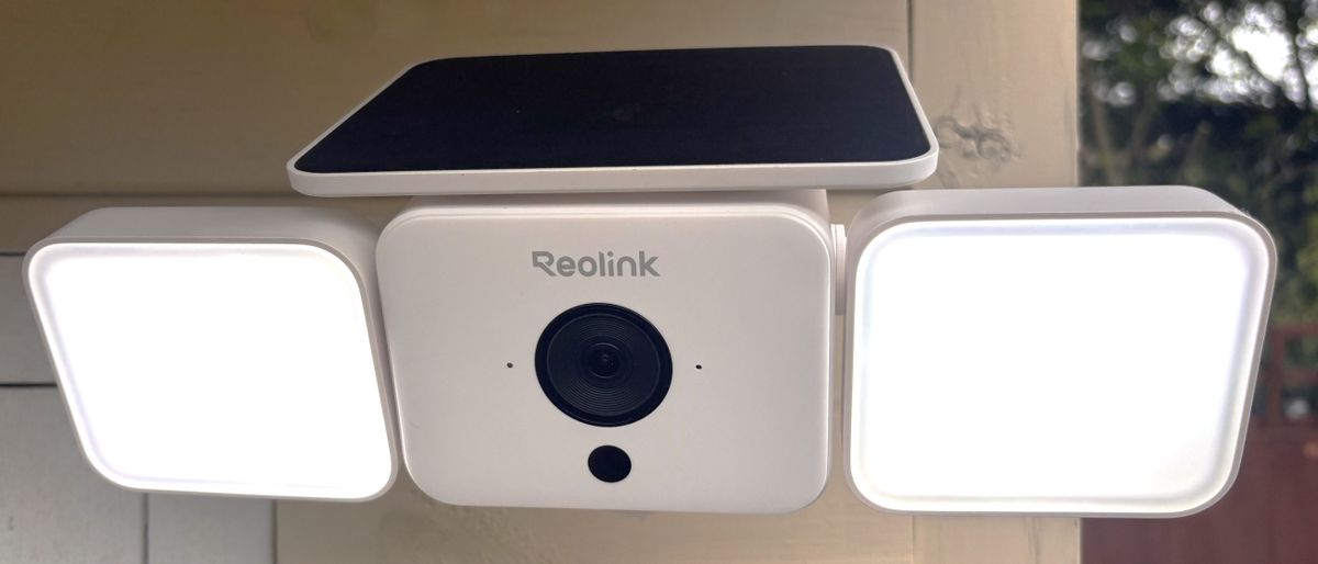 The Reolink Solar Floodlight Cam floods your property with dazzling light to deter would-be burglars