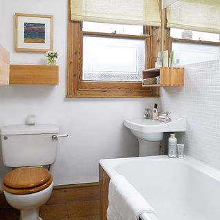 bathroom with shelf and wash basin