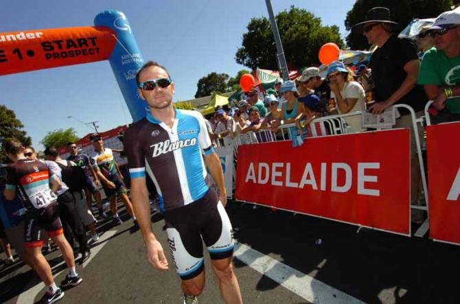 Graeme Brown models the Blanco Pro Cycling kit.