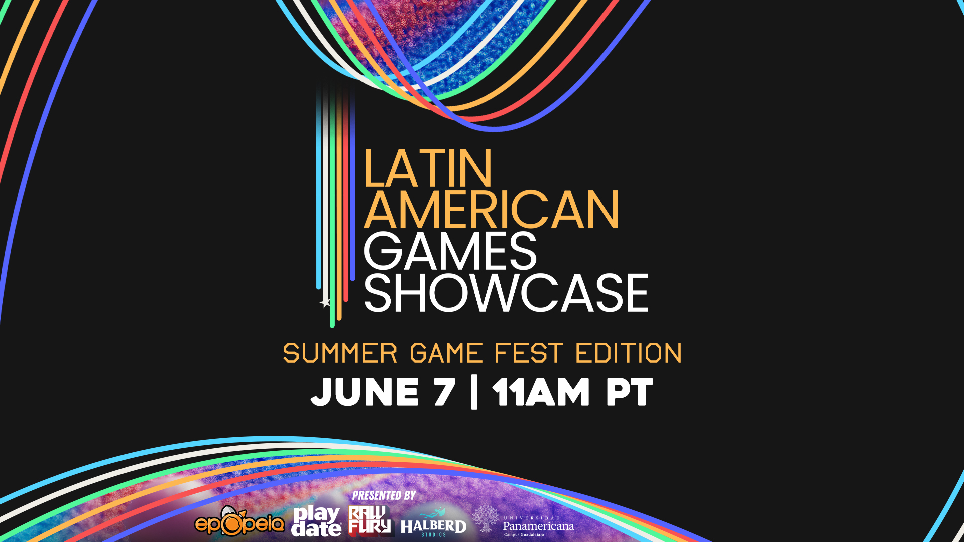 Latin American Games Showcase 2025 logo banner