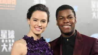 Daisy Ridley and John Boyega on the Star Wars: Episode VII red carpet