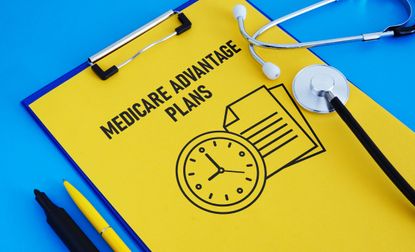 Medicare advantage plans is shown using a text