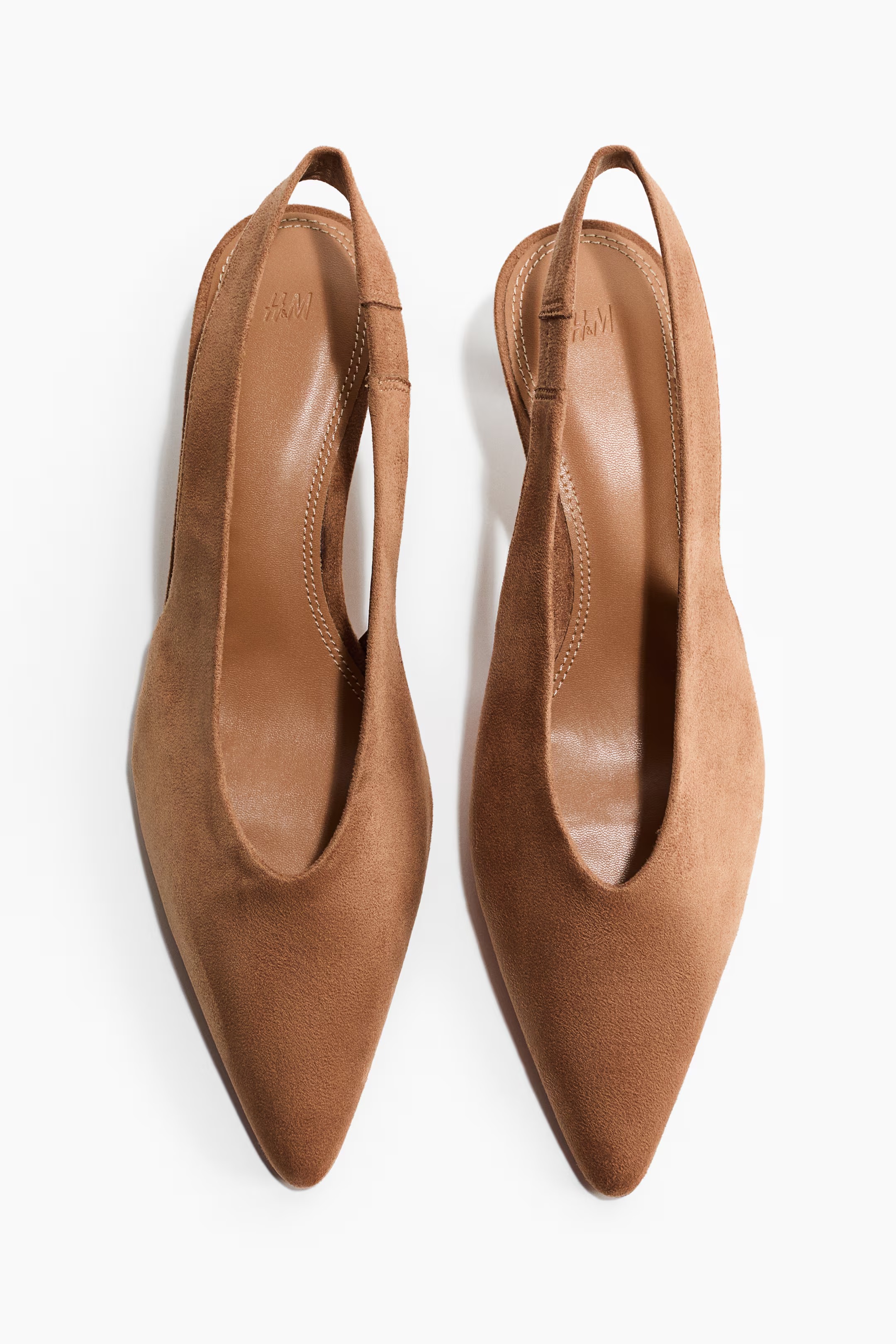 H&amp;M, Kitten-Heeled Slingbacks
