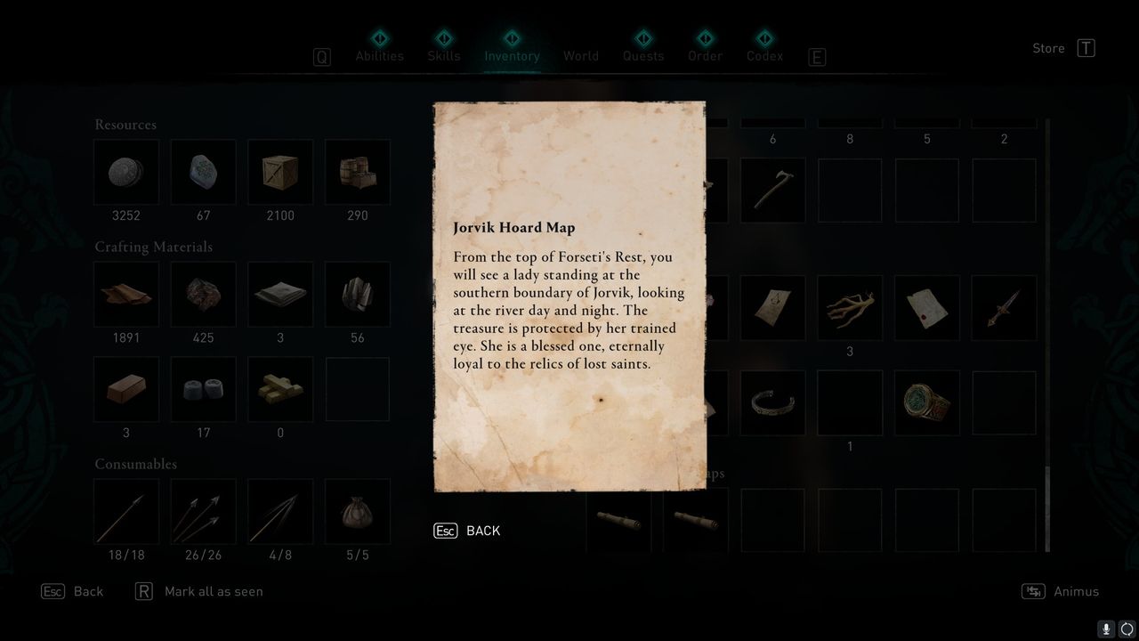 AC valhalla jorvik treasure hoard map location