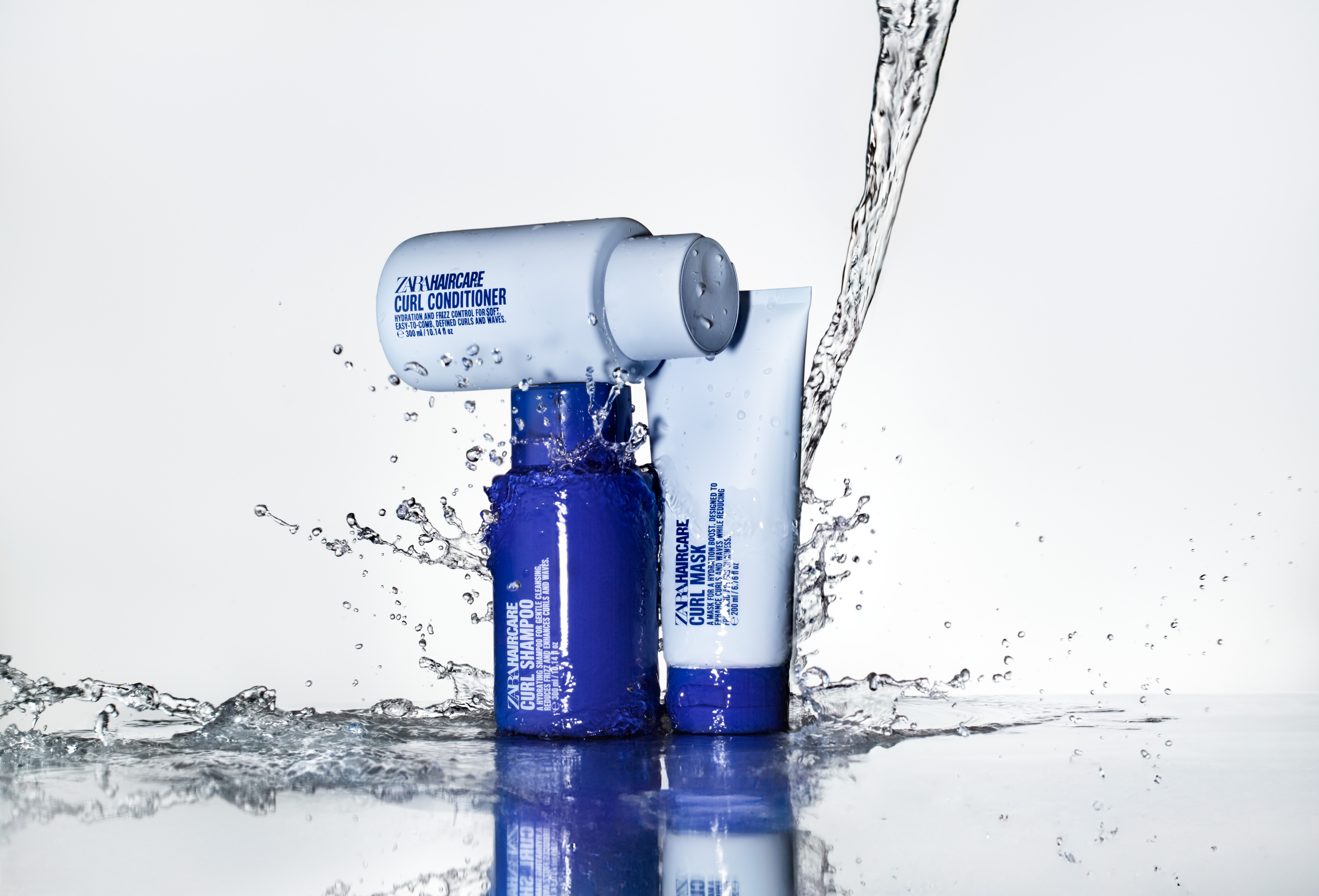 Zara Haircare curl conditioner, curl shampoo and curl hair mask