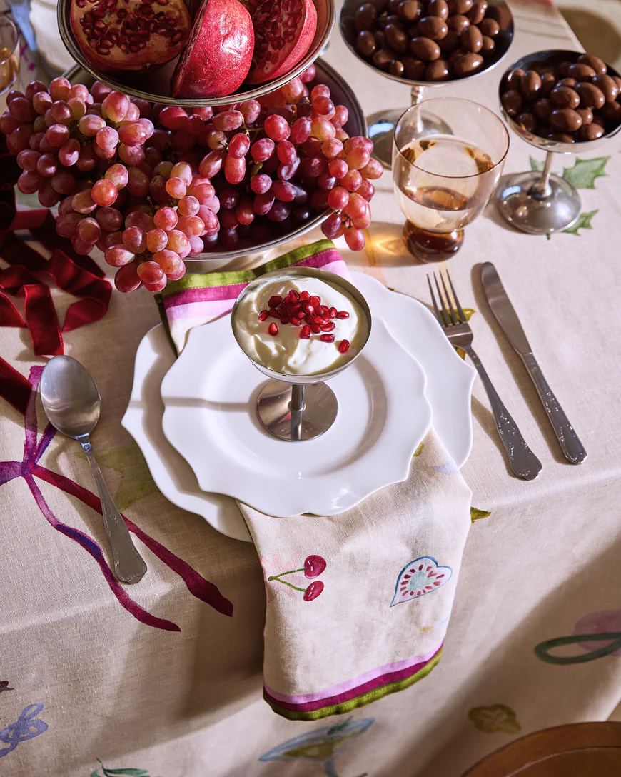 Bed Threads, La F&amp;ecirc;te 100% French Flax Linen Napkins, Set of 4