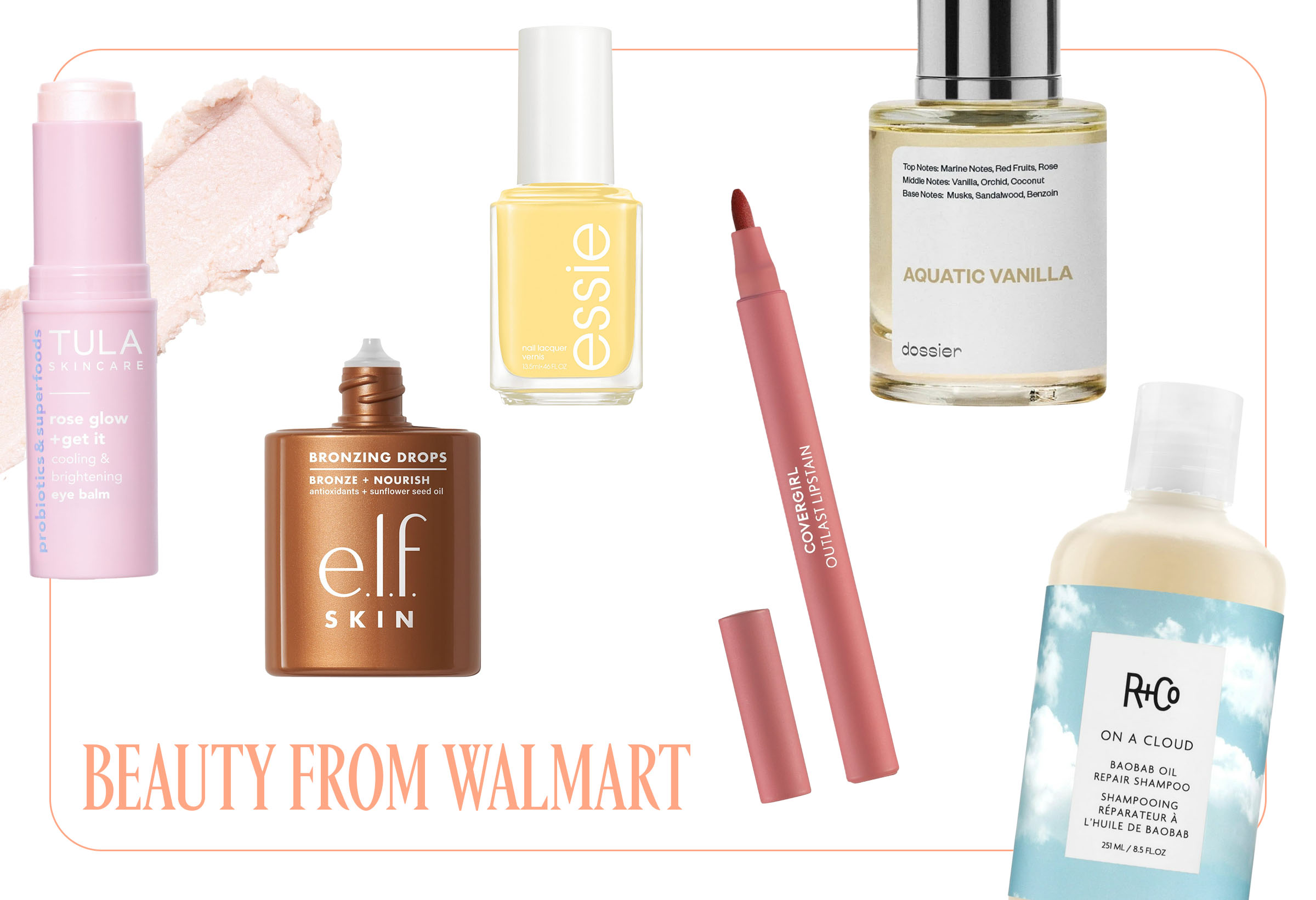 Collage of Walmart Beauty Products
