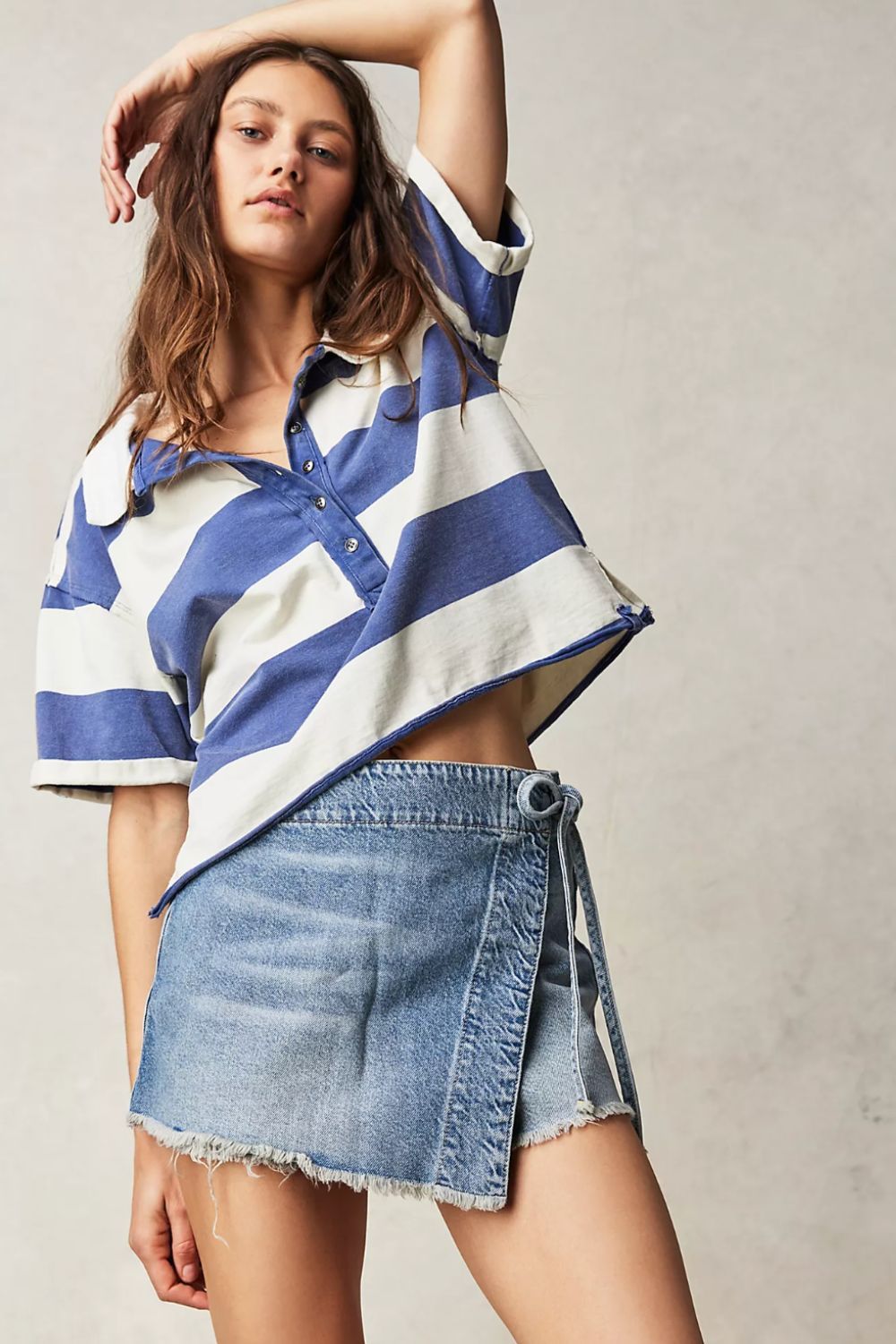 Free People Emmy Denim Skort
