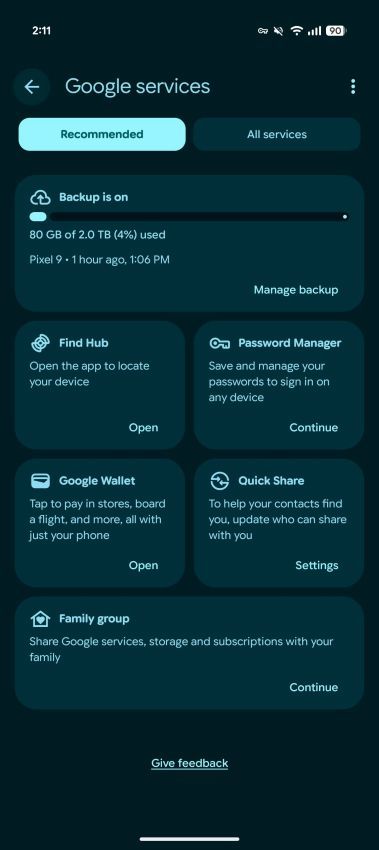 Find Hub rebrand across Android settings