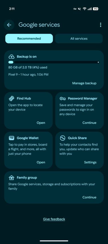 Find Hub rebrand across Android settings