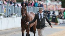 Aistis Vitkauskas of Lithunia with Commander Vg at Luhumhlen Horse Trials 2024