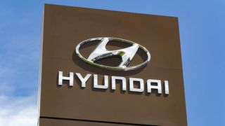 Hyundai logo on a building