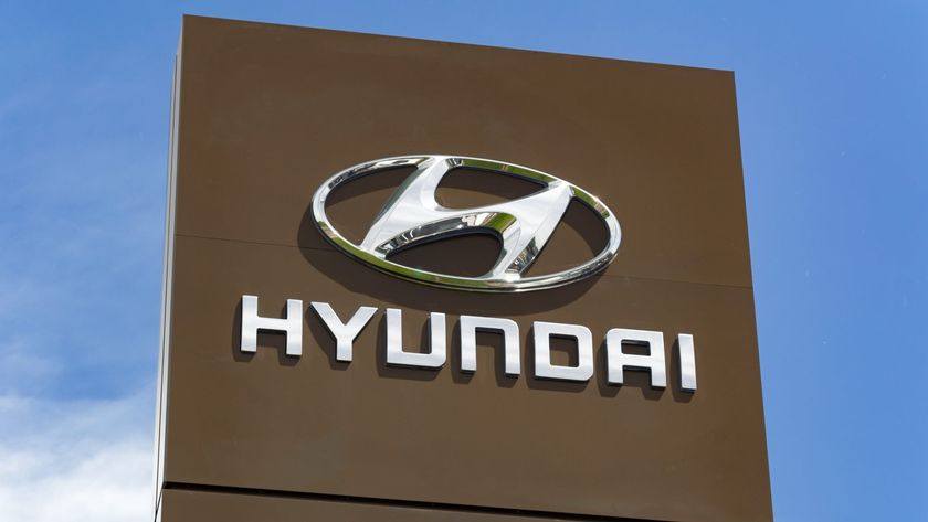 Hyundai logo on a building