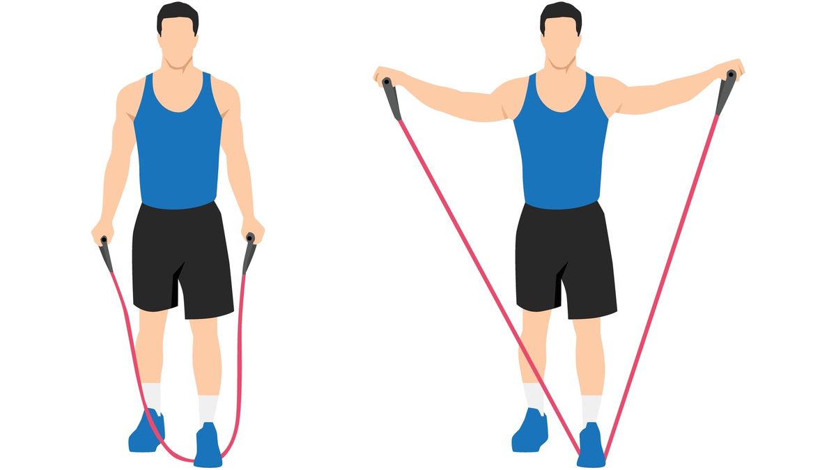 Vector resistance band lateral raises