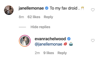 evan rachel wood instagram screenshot janelle monae