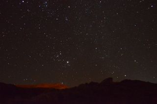 The stars shine bright and clear above the small desert oasis town of San Pedro de Atacama.