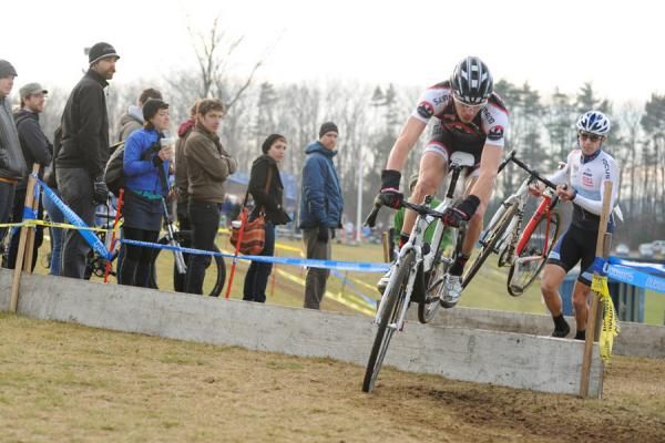 Gagne launches over the hurdles
