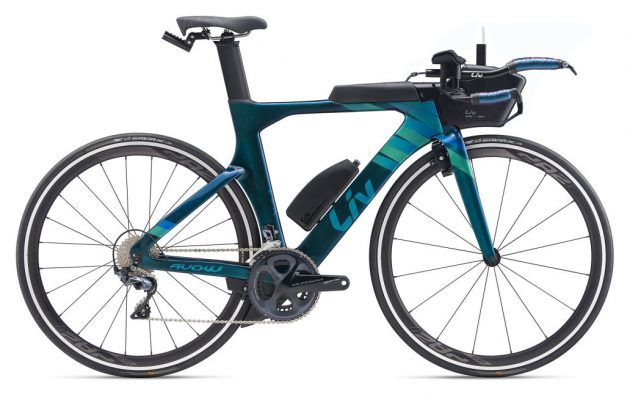 Image shows the Liv Avow Advanced Pro triathlon bike