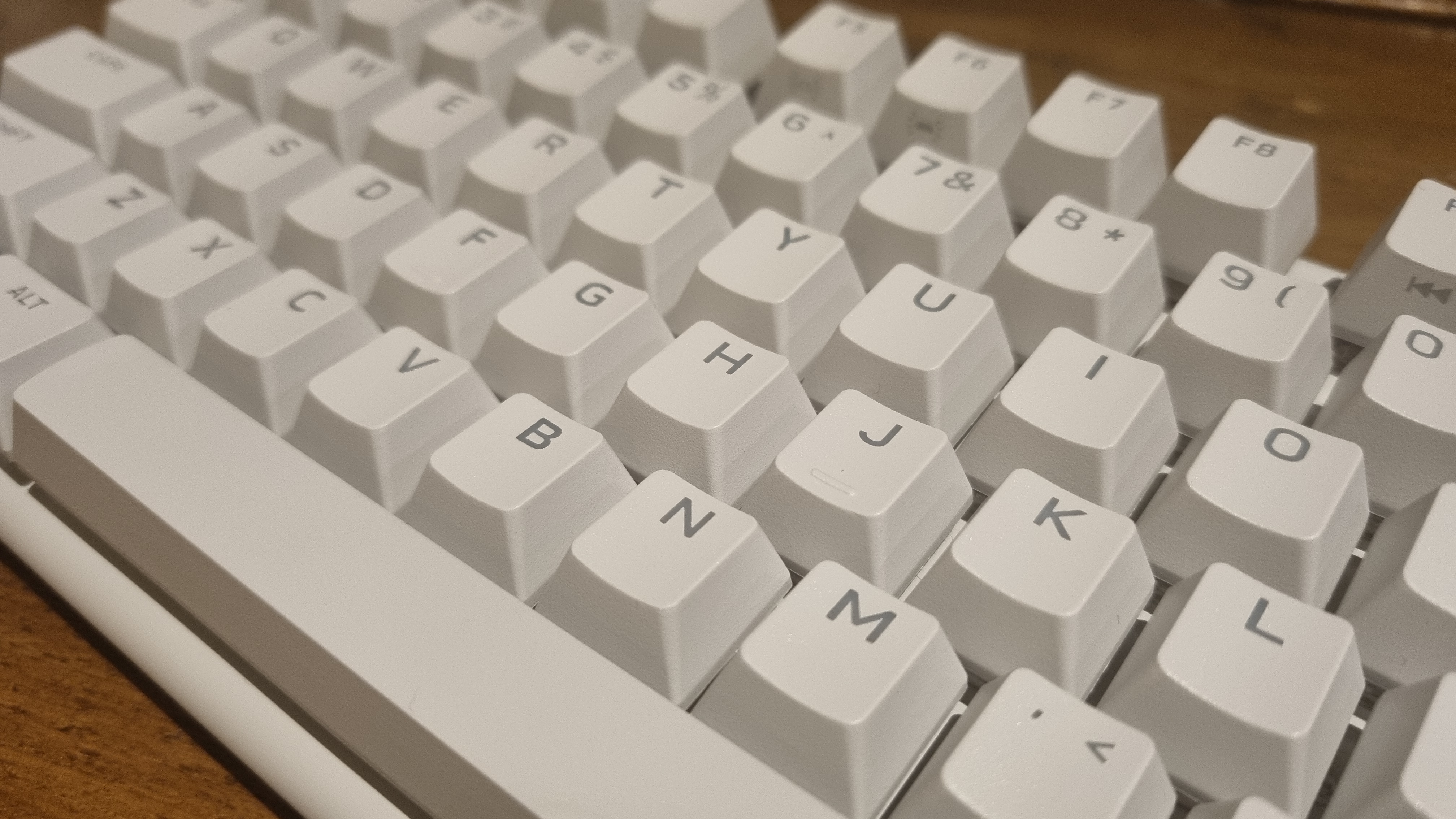 A close-up of the keys of the Alienware Pro Wireless Gaming Keyboard