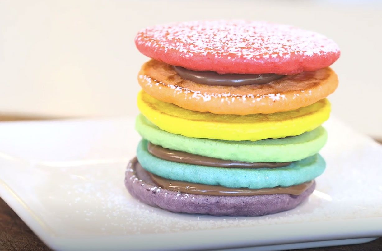 Rainbow pancakes