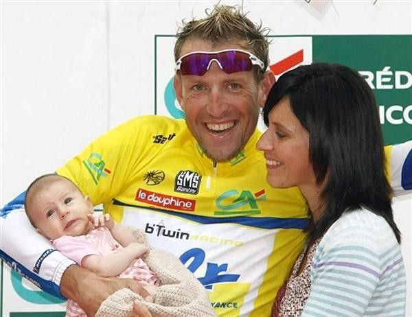 Moreau with his podium girls,