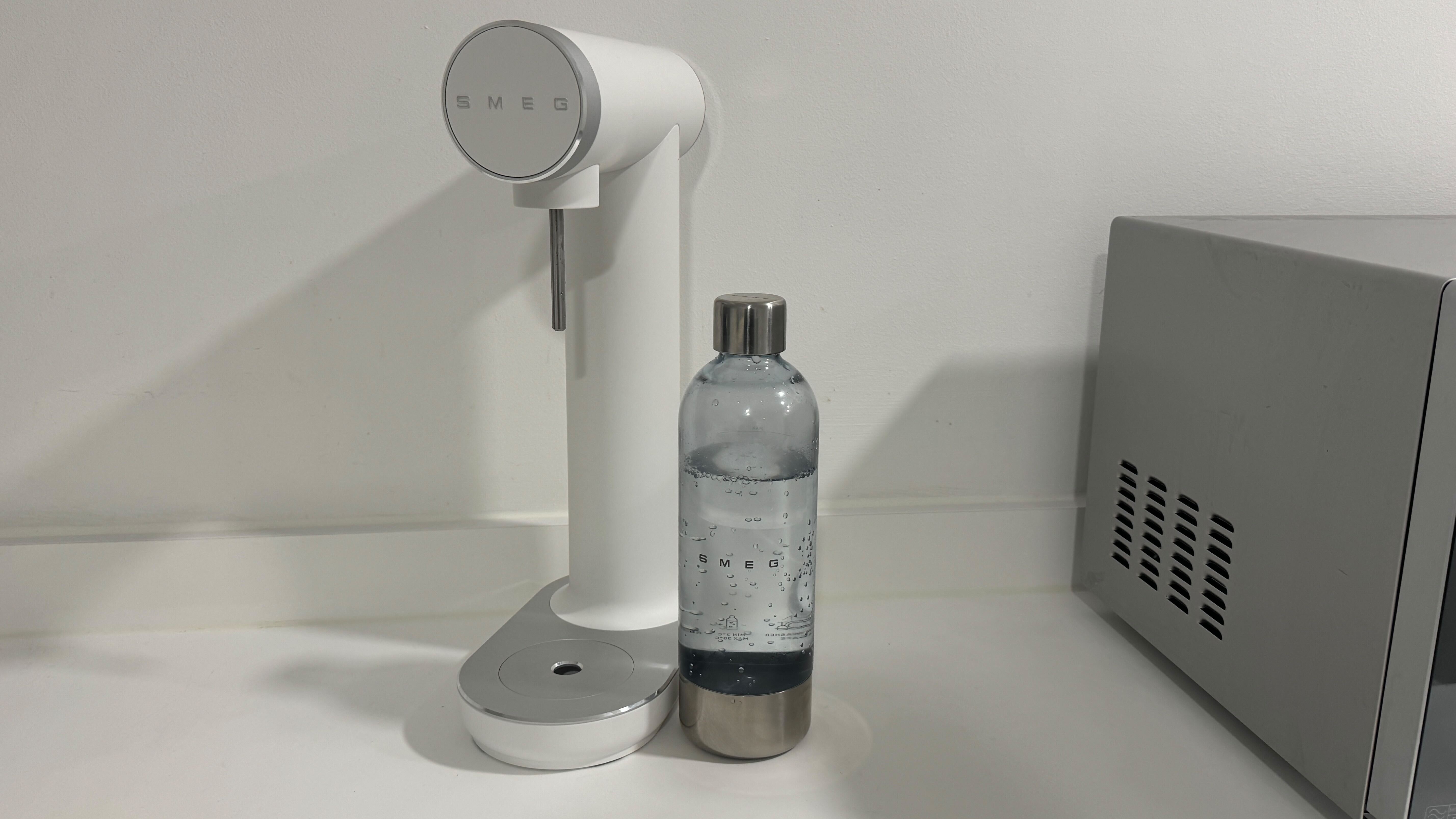 Smeg soda maker on a counter