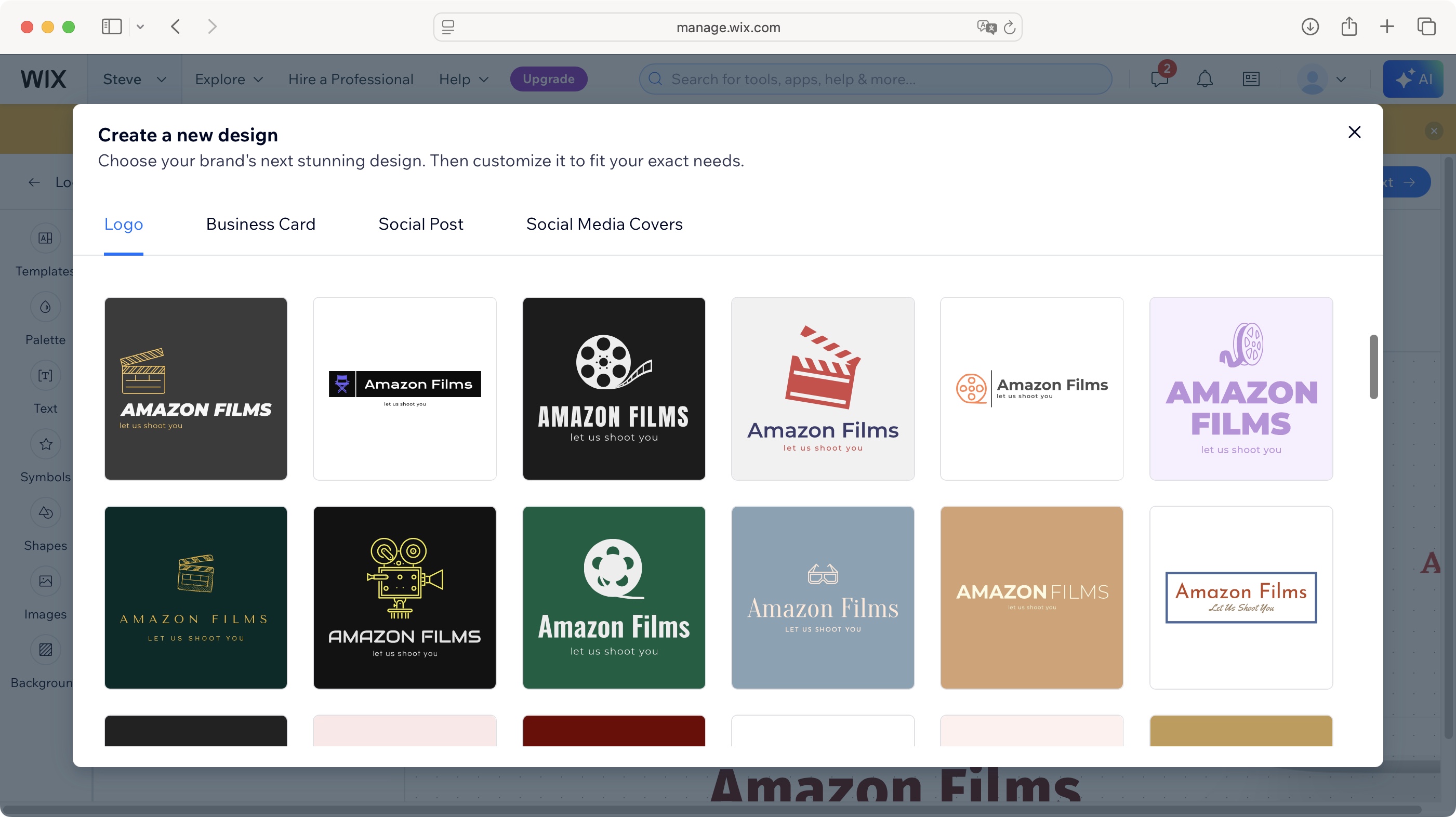 Wix Logo Maker during our review