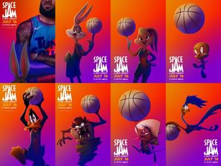 A montage of characters in "Space Jam: A New Legacy."