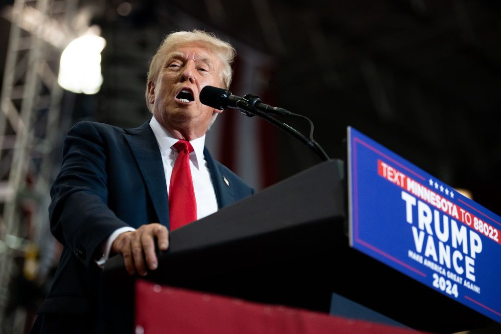 Former President Donald Trump And VP Nominee Sen. JD Vance Hold Rally In St. Cloud, Minnesota