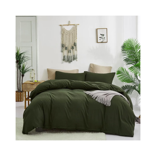 Army green bed set with comforter