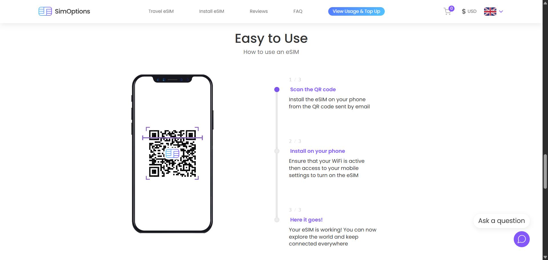 simoptions esim easy to use