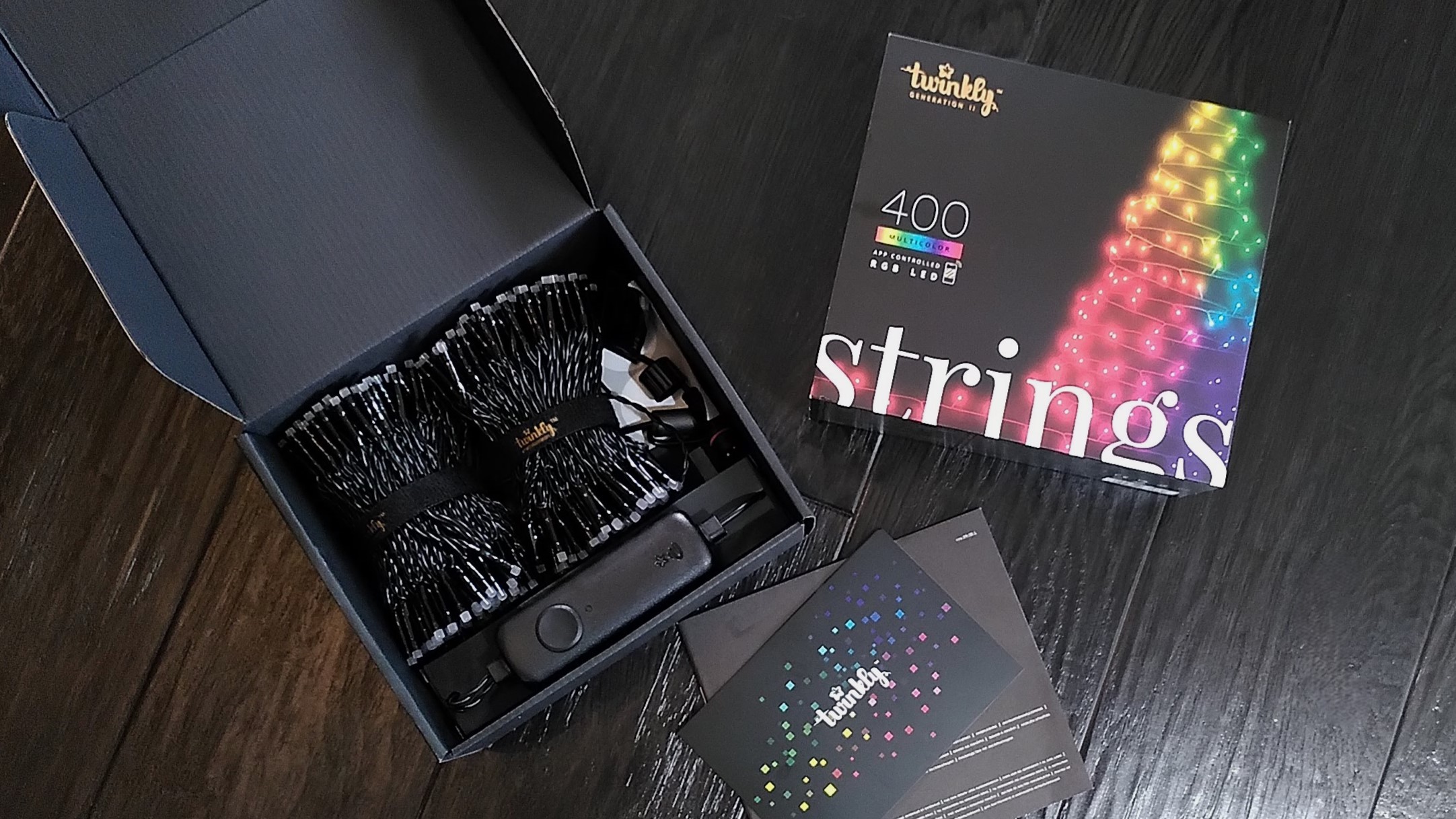 Twinkly Strings smart lights with packaging