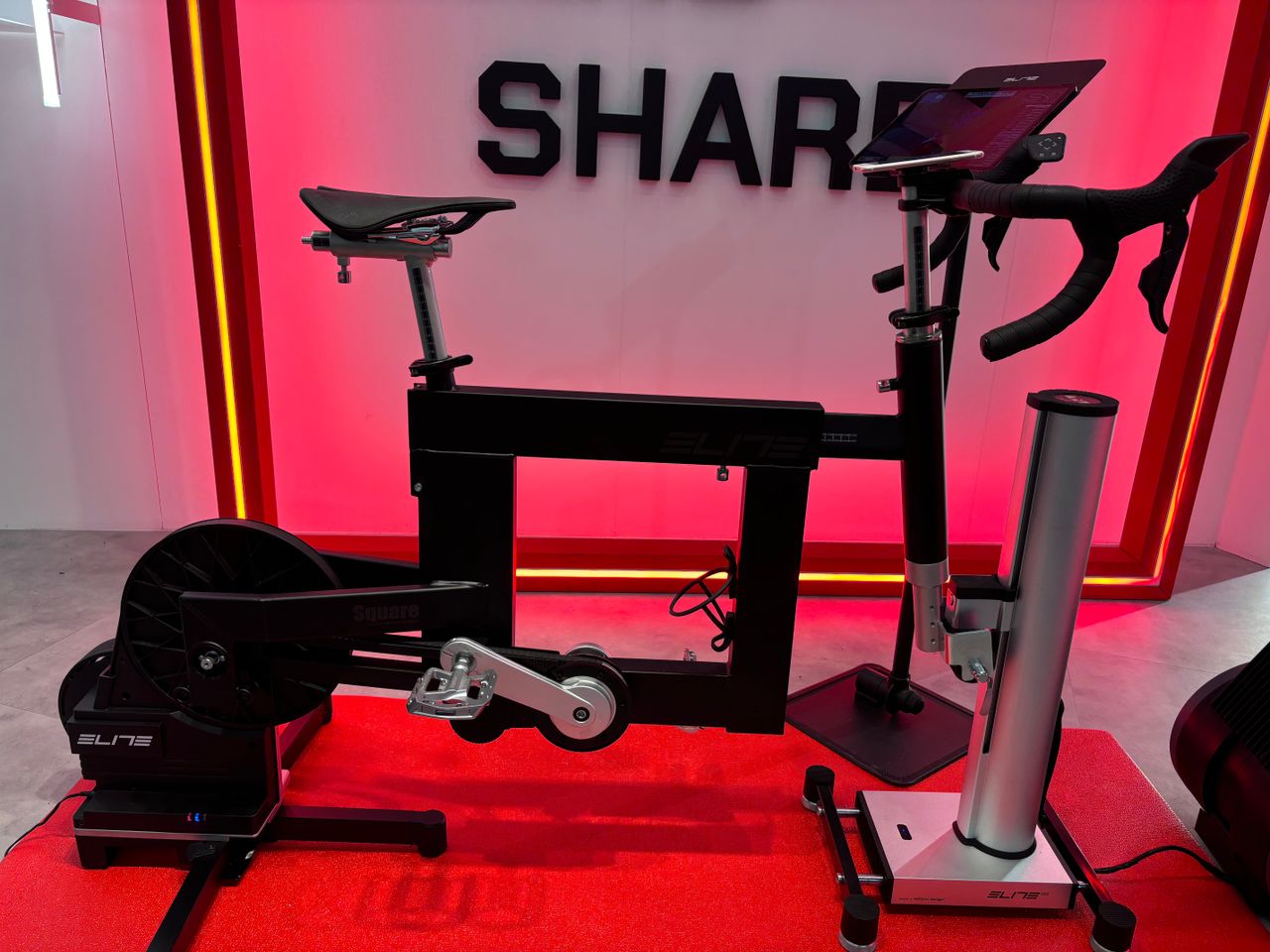 Elite Square indoor bike on show at Eurobike