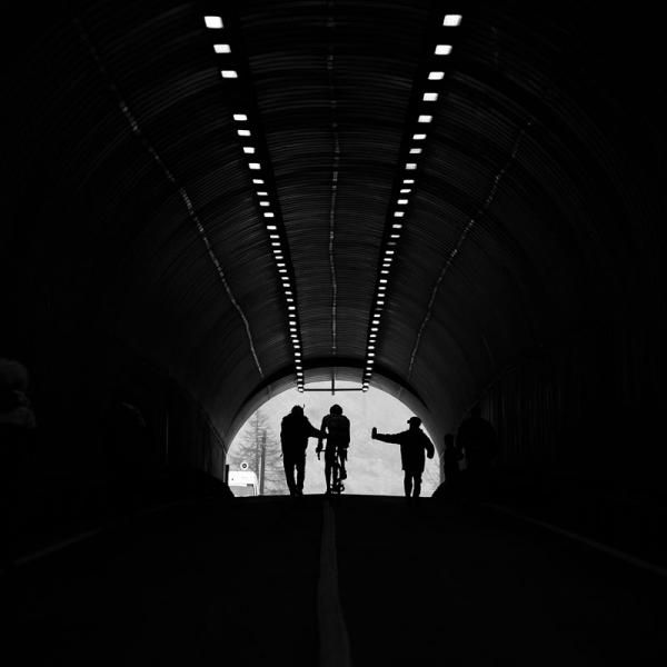 An unknown rider enters a tunnel but finds support