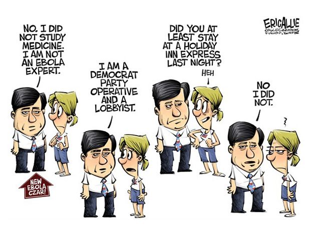 Political cartoon Ron Klain Ebola czar