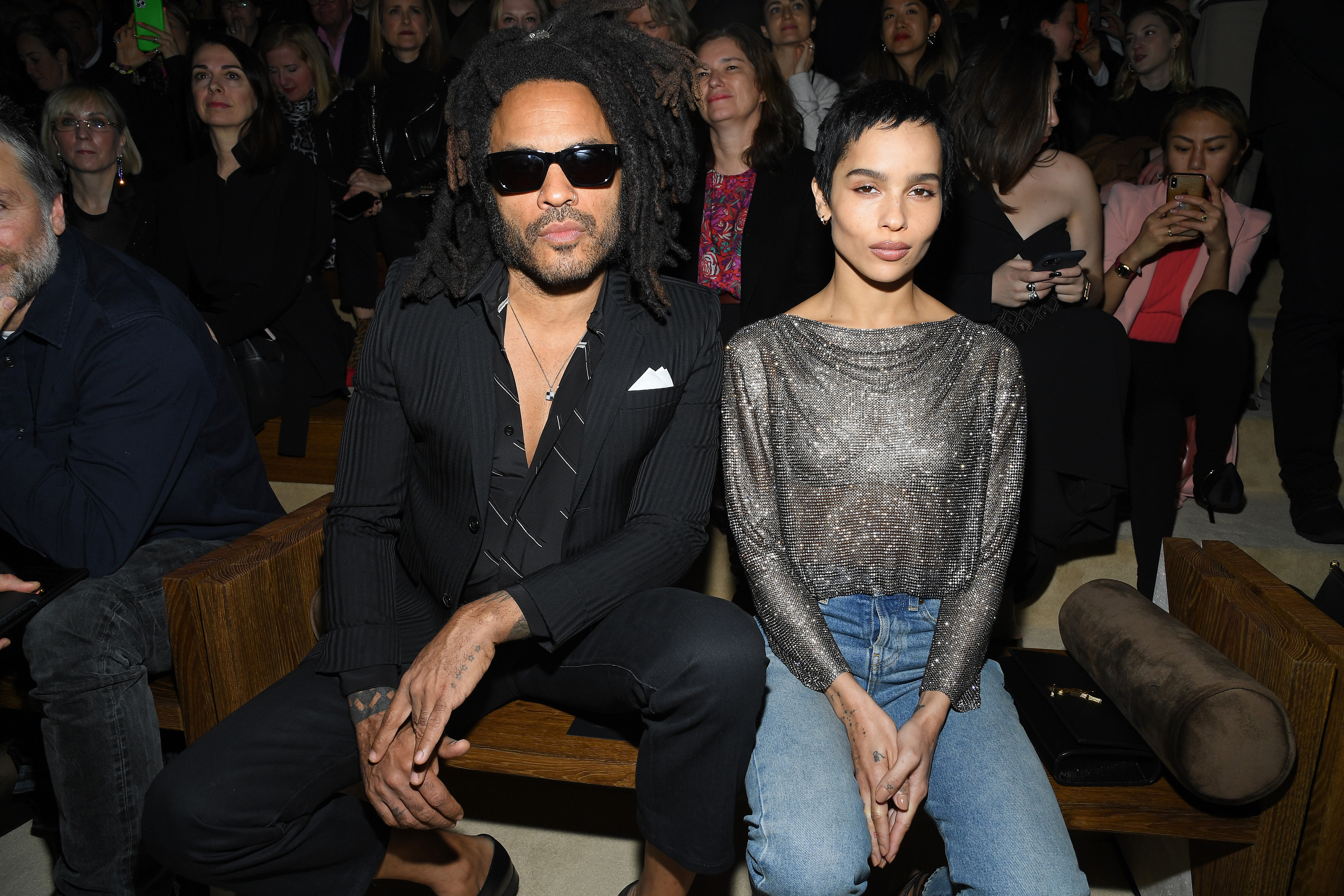 Zoe Kravitz at the Saint Laurent Fall 2020 fashion show