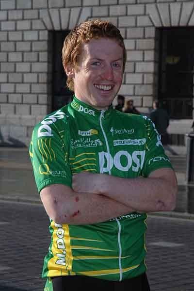 Despite the chilly weather conditions, Pa&iacute;di O&rsquo;Brien was in good spirits at the presentation of the An Post - Sean Kelly Team.
