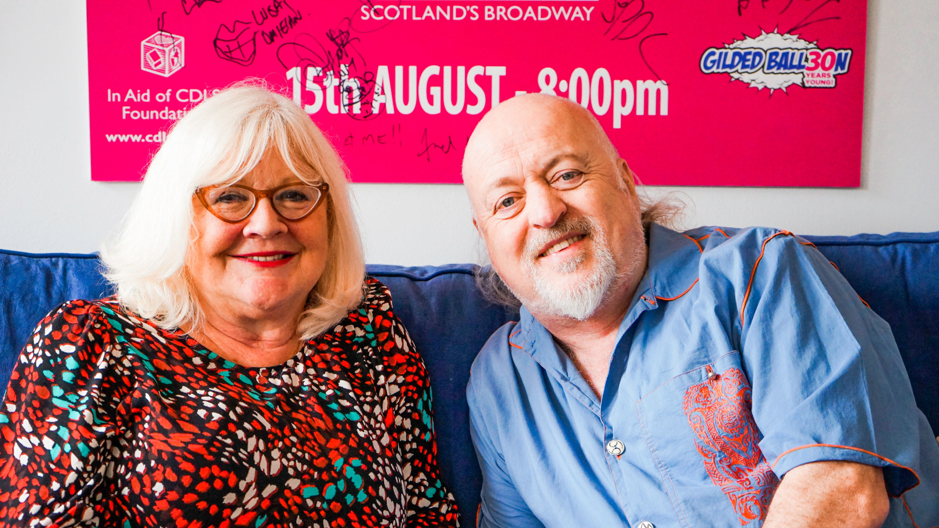 TV Tonight Karen Koren and Bill Bailey at the Gilded Balloon office in Leith